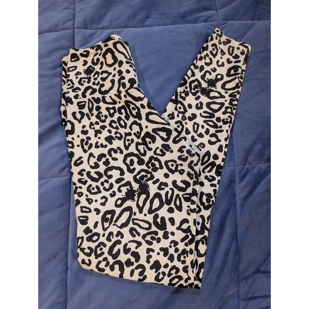 Booty by Brabants Leggings White Black Leopard - Size OS